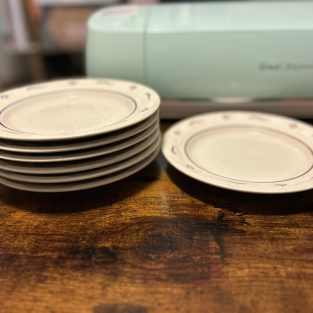 Longaberger Cream Plates Set
